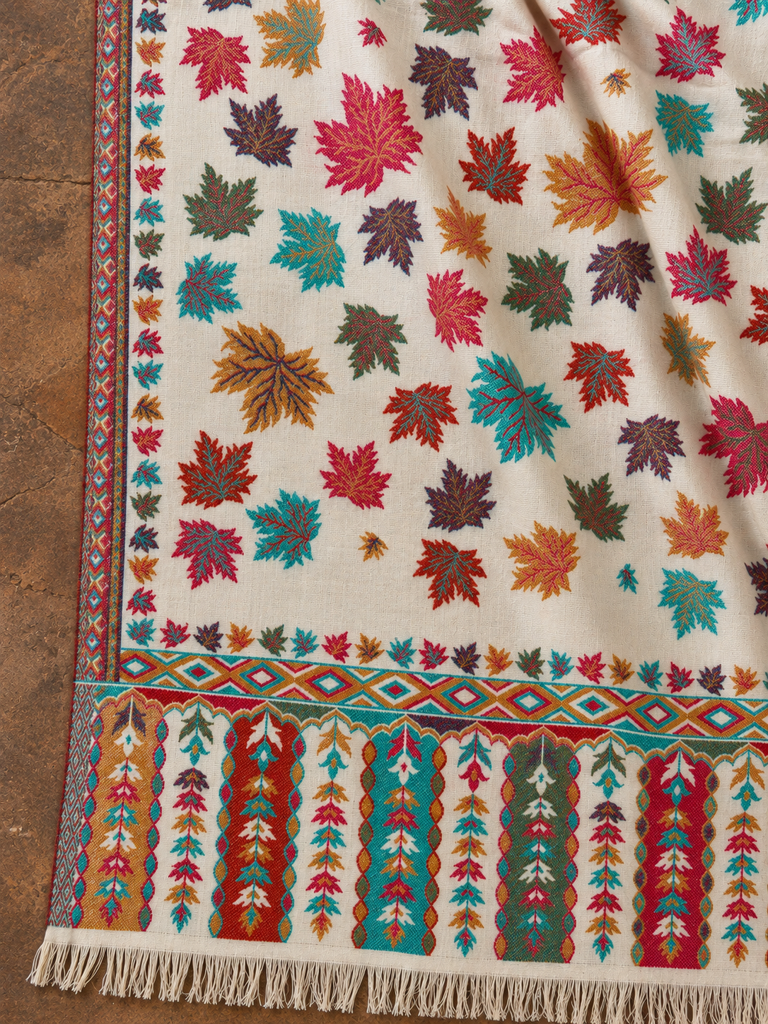 Beige Floral close-up detail