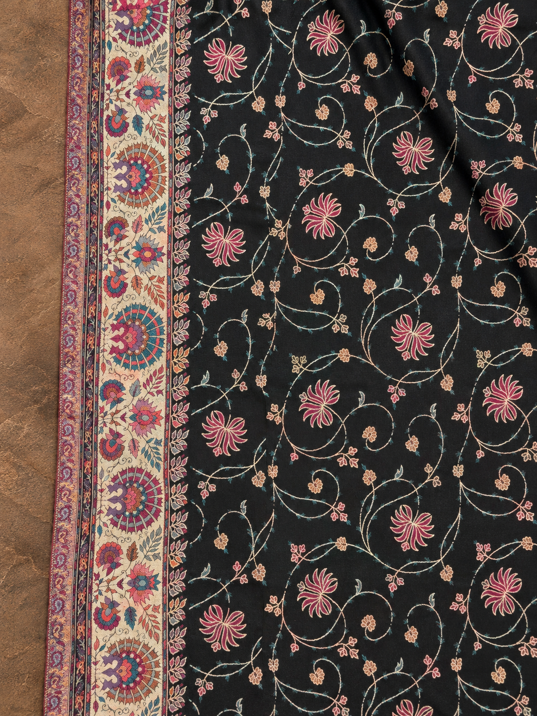 Black Floral close-up detail