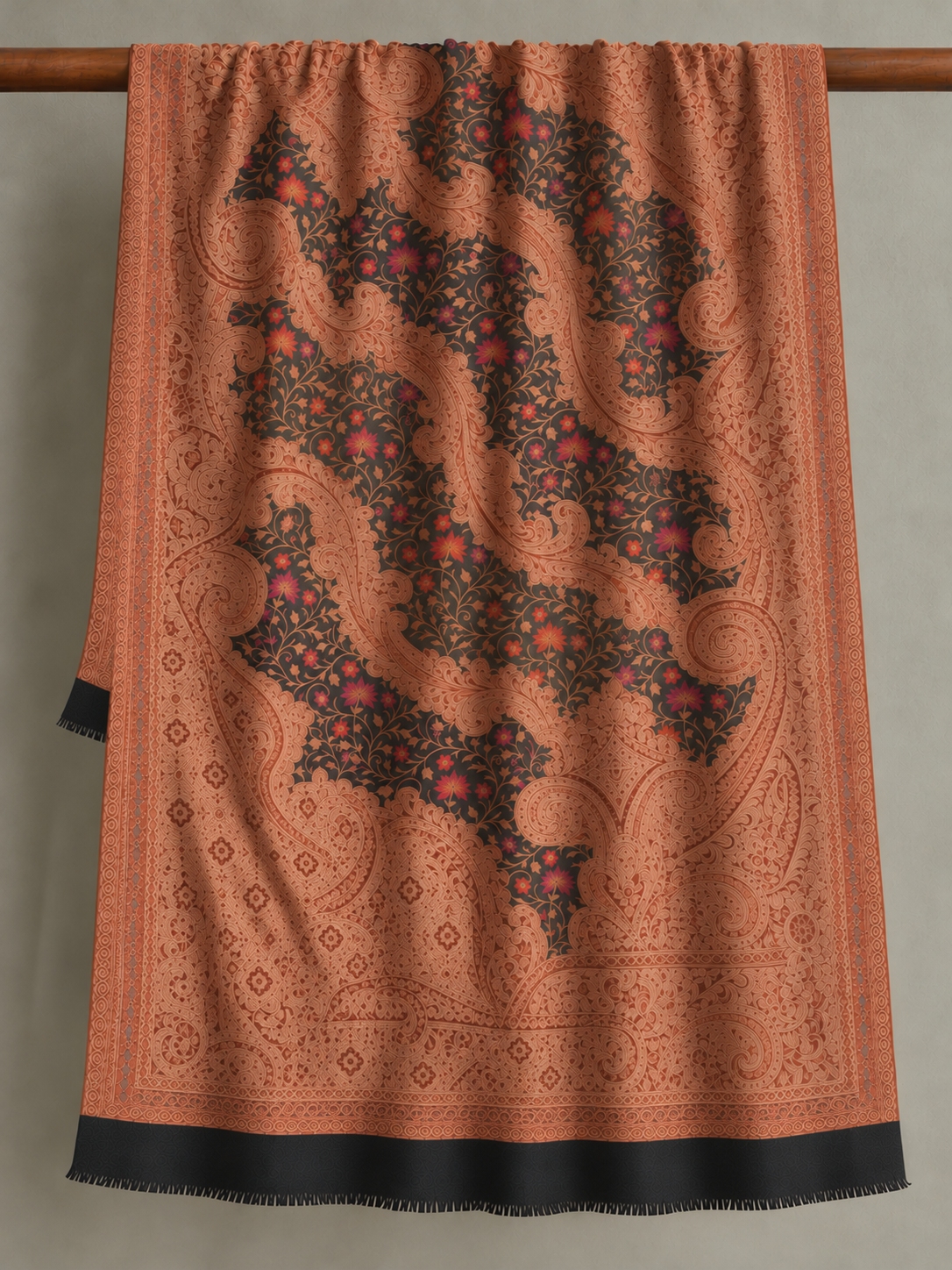 Copper Paisley pashmina